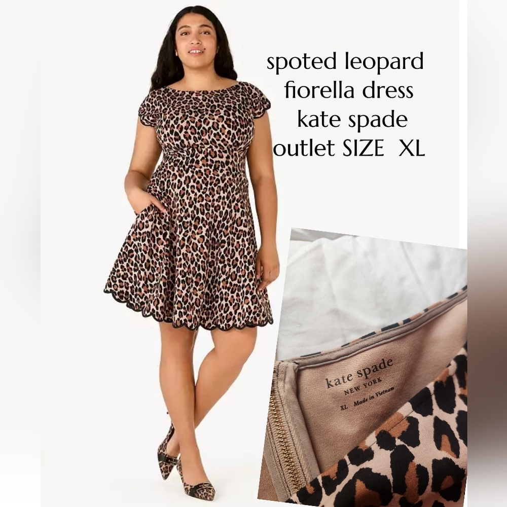 Kate Spade  Spotted Leopard Fiorella Mini Dress Outlet